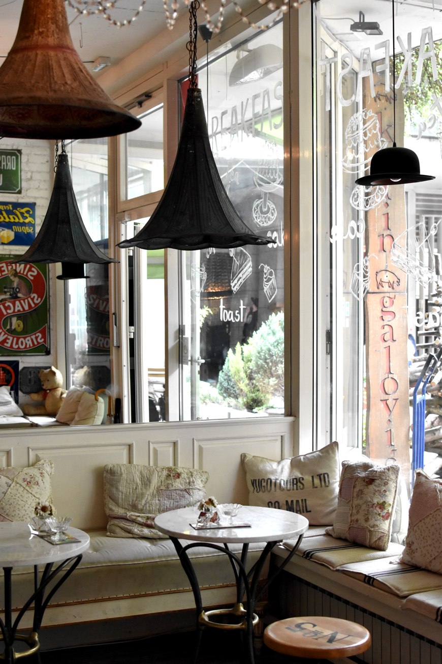Finjak cafe in Zagreb, interior details